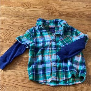 Cherokee Plaid Button Down Shirt